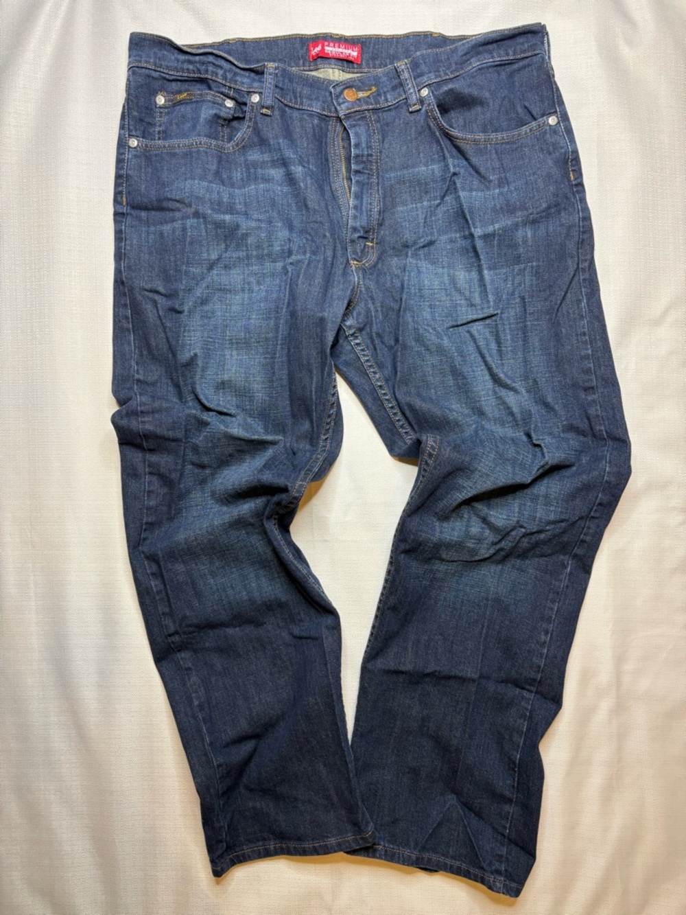 Lee Men's Straight Leg Jeans in Deep Blue Denim